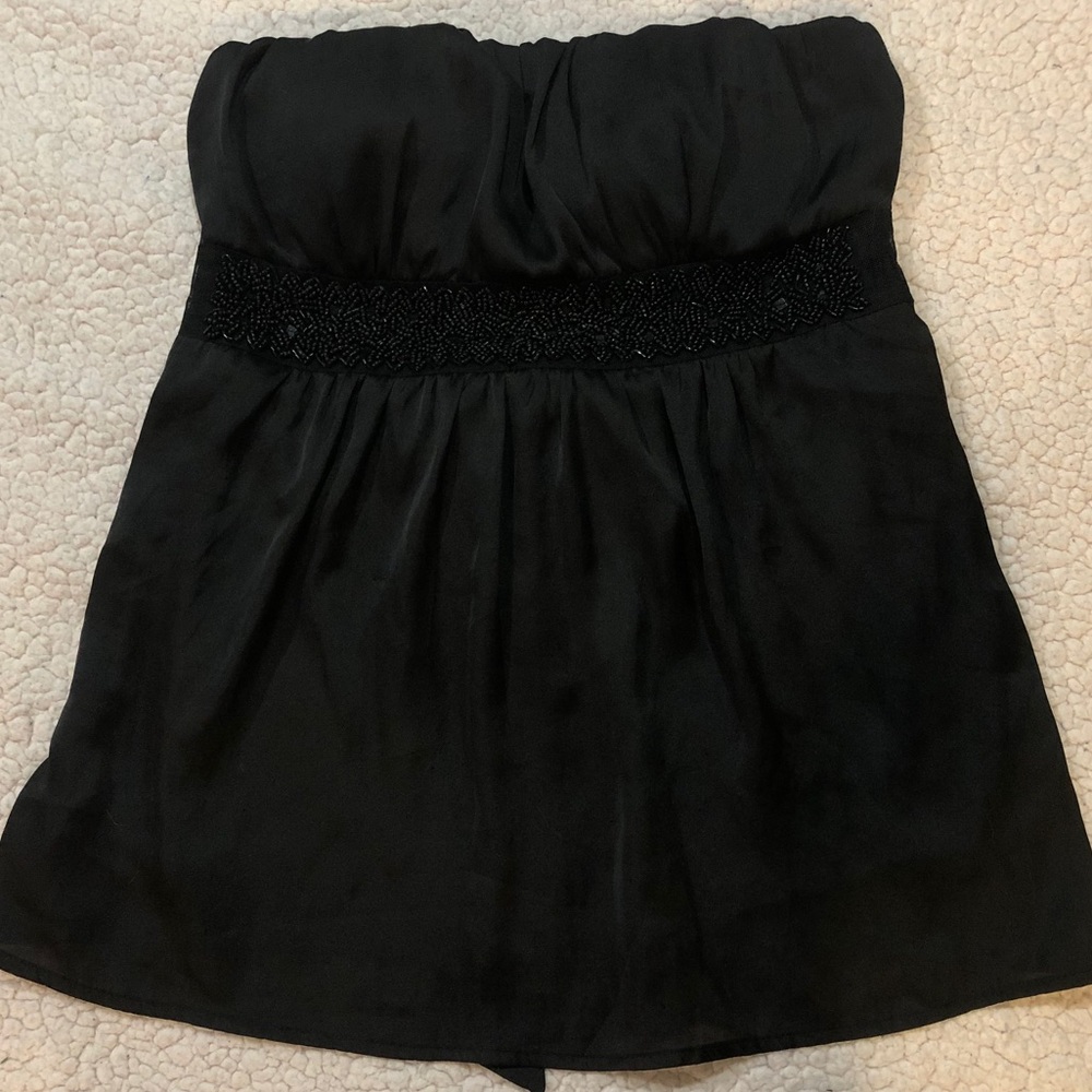 Black Beaded Sleeveless Top